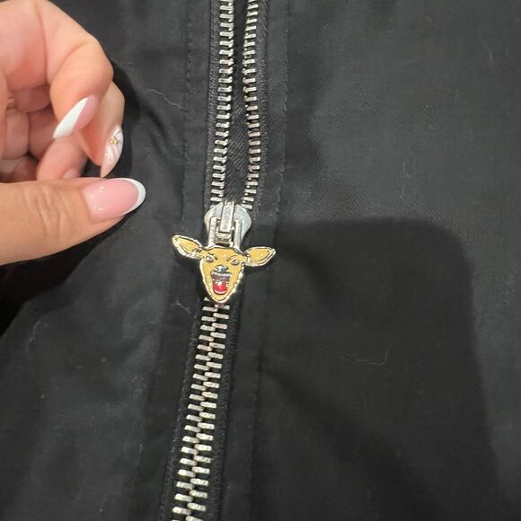 Buberry London Bomber Varsity Jacket Black and Orange Medium - Picture 6 of 13